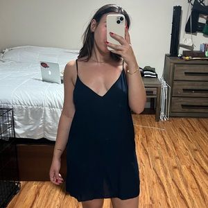 Blue slip dress